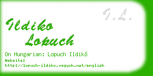 ildiko lopuch business card